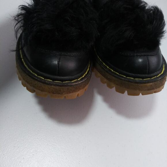 Car Shoe Olimpiadi St Moritz Black Scarpa Donna Chunky Lug Slip On Rare Size 7 - Picture 8 of 16